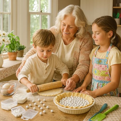 Mrs. Anderson's Baking Ceramic Pie Crust Weights, 270 Count, Natural Stoneware, For Blind Baking Pie Crusts And Tart Shells With Even Baking Results - size: Set of 2, Ceramic