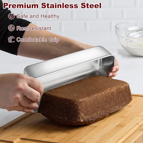 LIANYU 3 Pack 12 x 5 Inch Large Loaf Pans, Bread Pan Sets for Baking - size: Large