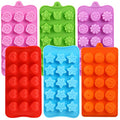 FIRETREESILVERFLOWER Flower Shape Chocolate Candy Molds Set, 6Pcs