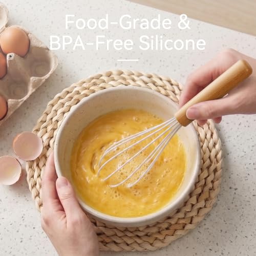 Silicone Kitchen Utensils Set, Food-grade Cooking Utensils, BPA-Free - color: Cream White