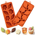 2pcs Maple Leaf Molds Autumn Chocolate Mold Fall Leaves Candy Silicone Mold - color: Maple leaf