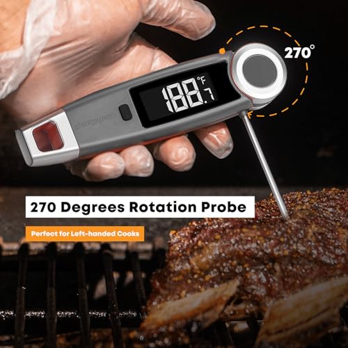 Finaltouch X10 Instant Read Digital Meat Thermometer NSF Certified - color: Tangerine Tart