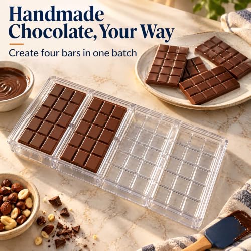 GRAINRAIN polycarbonate chocolate mold polycarbonate chocolate bar mould Clear hard plastic DIY candy pastry tools (19368) - color: 12