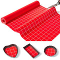 Silicone Baking Mat Roll 12IN*5FT Free Cutting, Non-Slip Pastry Mat, Non-Stick Reusable Air Fryer Liner, Oven Liners, Counter Mat, Freeze Dryer Mat, Easily Cut to Size Fit All Ovens Pans Tins Dishes - color: Red, size: 60"L x 12"W