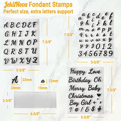 4PCS Handwriting Alphabet Cake Stamps Tool for Fondant Cookie Biscuit - color: Handwritingd