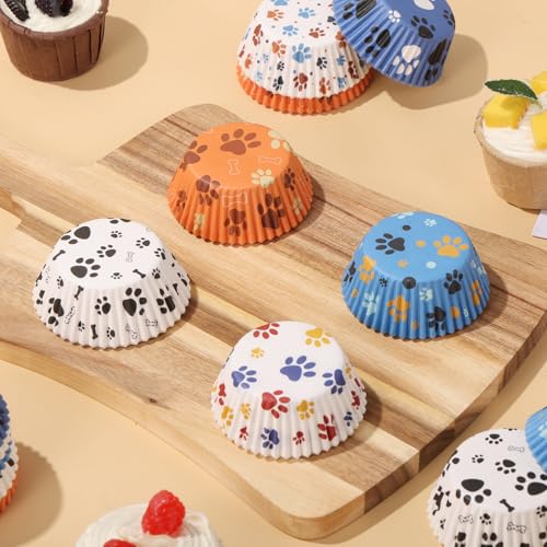 600 Pcs Paper Baking Cups Cupcake Wrappers,Paw Cupcake Liners