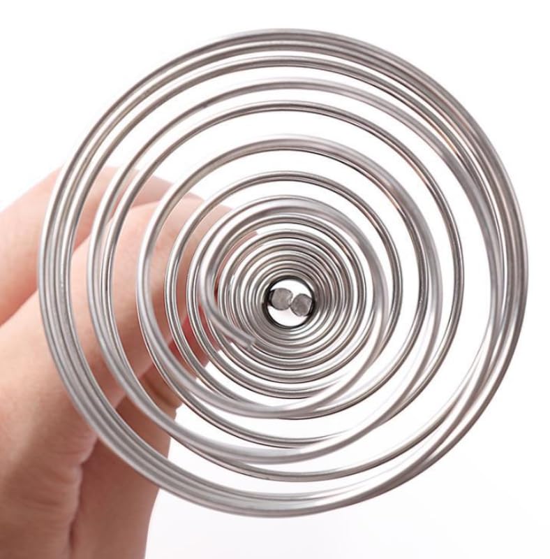 Mini French Spring Whisk,Stainless Steel Manual Eggbeater Hand Egg Mixer Whisk Blender Stirring Beater Cream Frother Flour Stirrer for Kitchen
