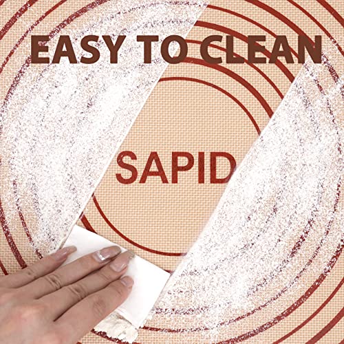 Sapid Thick Silicone Pastry Mat Baking Dough Rolling Extra Large 20" x 28" - color: Red, size: 28"L x 20"W