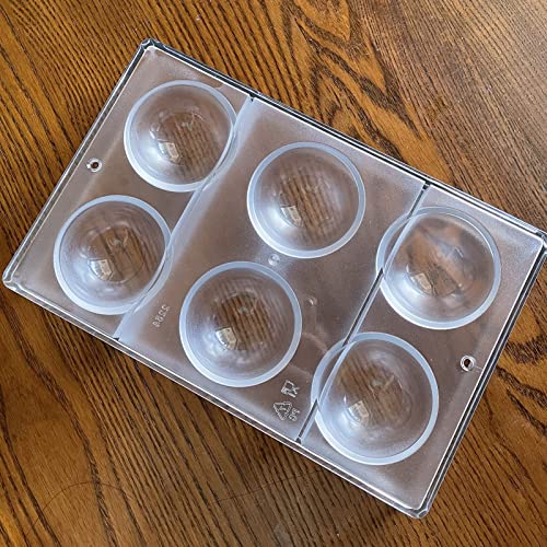 Large Half Ball Chocolate Mold Ball Polycarbonate Mould Chocolate Semi Sphere Mold Tray (Large 2.5inch) - size: L-2.5inch