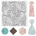 CHGCRAFT Clay Texture Mat Retro Floral Clay Texture Sheets 5.5x5.5inch Silicone Polymer Stamp Sheet Modeling Pattern Pad for Polymer Pattern Making Earrings Jewelry - style: Retro Floral