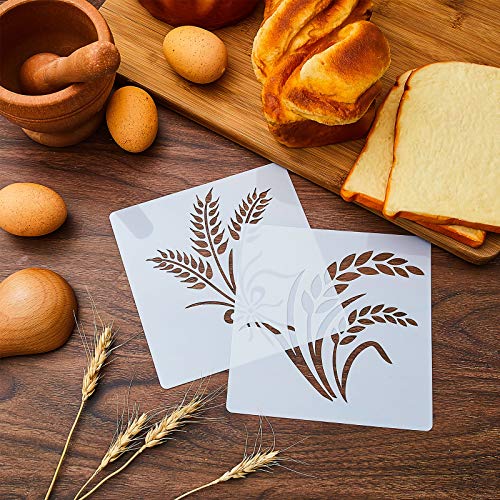 Patelai 12 Pcs Stencils for Bread Sourdough Baking Mold,5.9 x 5.9 Inch - size: 5.9 x 5.9 Inch