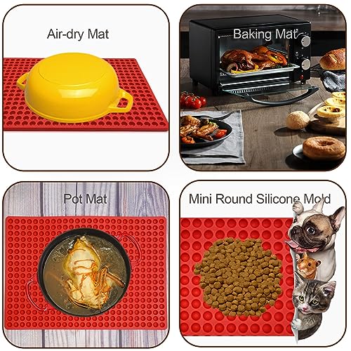 2 Pack 468-Cavity Mini Round Silicone Molds,Chocolate Drops Molds,Dog Treat Molds,Gummy Molds,For Jelly,Candy,Gummy,Pellet Baking Molds - style: 468-2PCS