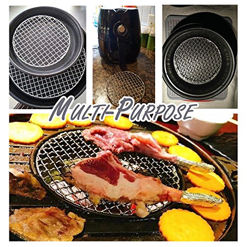 Stainless Steel Wire Round 11.6 Inch Diameter Cooking Grate Grid Grill Barbecue Net Wire Steaming Cooling Rack Wire Pan Grate Baking Rack Icing Rack Round Shape (295mm/11.6") - size: Dia 11.6"