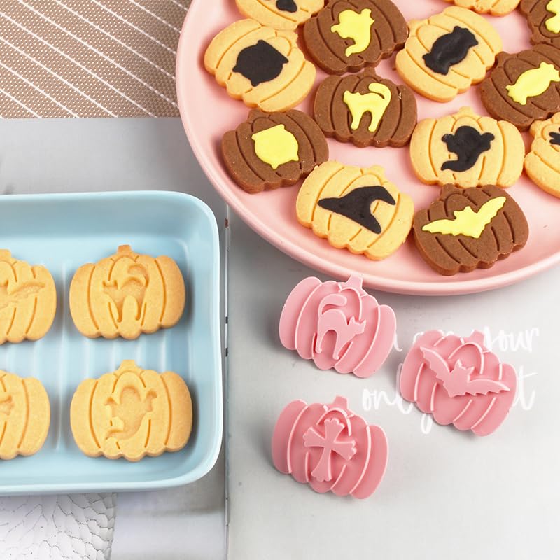BESEK Halloween Cookie Cutters: 9 shape Pumpkin Cookie Cutter, Halloween Holiday Decorative Party Supplies for Biscuit Baking - color: Pumpkin