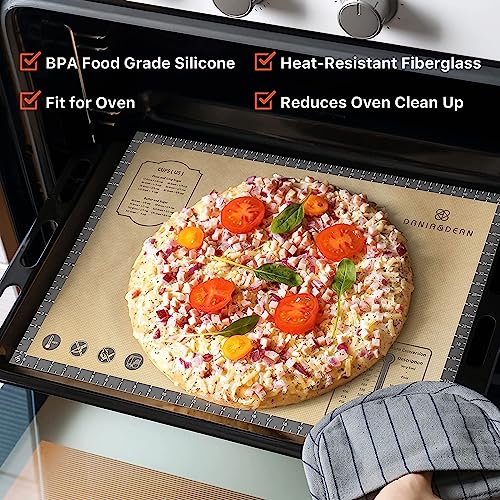 DANIA & DEAN 26"x16" Extra Thick Silicone Baking Mat for Pastry and Bread - color: Gray, size: 26"L x 16"W