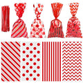 Aneco Red Cellophane Bags 100 Pack 10.6 x 5.1 Inch - color: Red