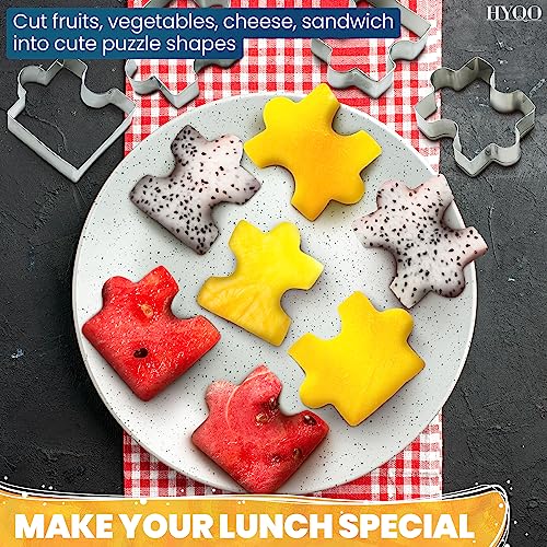 4 Pcs Mini Puzzle Piece Cookie Cutter, Small Cookie Cutters Shapes - size: Alphabet