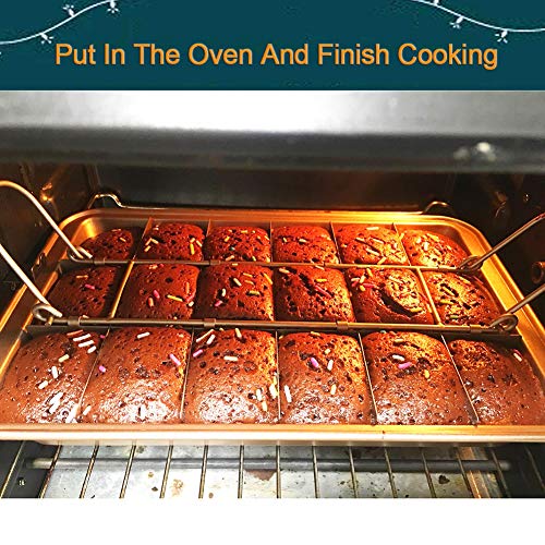 Brownie Pan with Dividers, All Edges, Nonstick, 18 Brownies