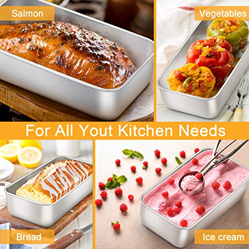 E-far Loaf Pan for Baking Bread, 9 x 5 Inch Stainless Steel Bread Pan, 2PCS - size: 9''x5''