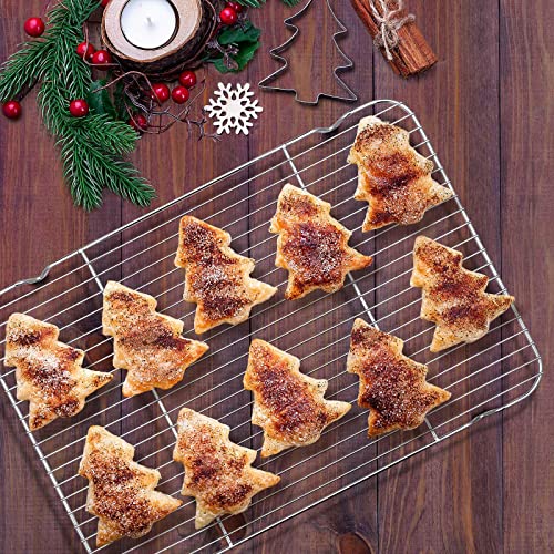 E-far Cookie Sheet with Rack Set, 18”x13” Baking Pan for Oven Roasting - size: 17.7"x13"