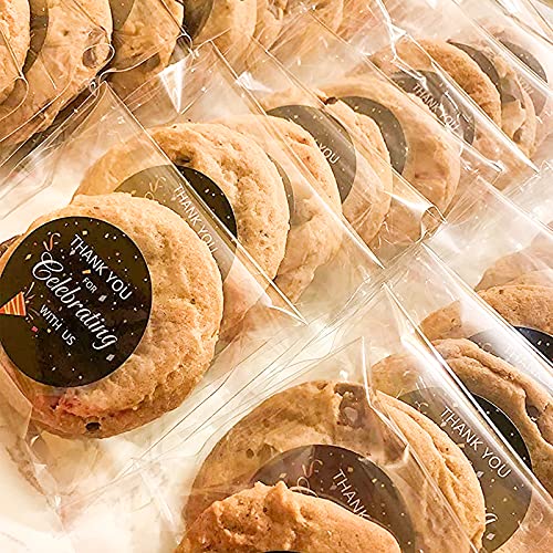 SUREHOME Cookie Bags Cellophane Clear Individual Treat for Cookies, 5x6 Inch Gift Giving Packaging, 100PCS Plastic Self Adhesive Wrappers Candy Bag - color: Clear 5"x6"