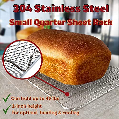 Kitchenatics Small Cooling Rack 8.5 x 12 In - Quarter Sheet Wire Rack - size: 8.5" x 12" Quarter Sheet (SMALL) - 1 PC