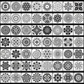 Augshy 56 Pack Mandala Stencils for Dot Painting on Wood Furniture - style: Mandala