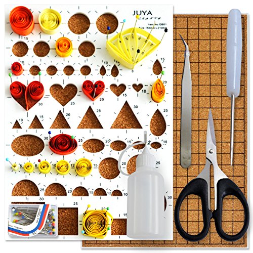 JUYA Paper Quilling Kit 960 Strips with 12 Tools, Pink Set, 5mm - color: Pink, size: Paper Width 5mm without Glue