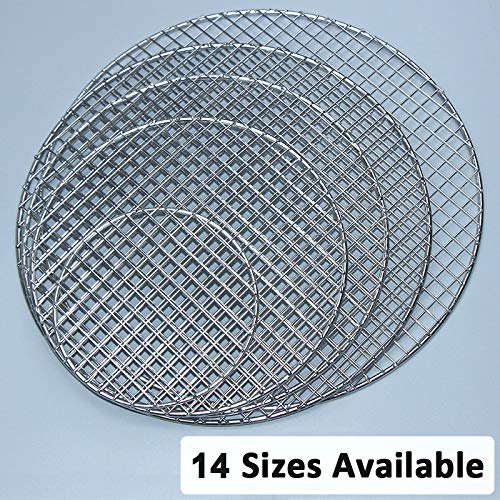 Cooking Rack Round Stainless Steel Dia 8.25" Heavyweight Cross Wire Steaming Cooling Barbecue Rack/Carbon Baking Net/Grill/Pan Grate (210mm/8.25") - size: Dia 8.25"