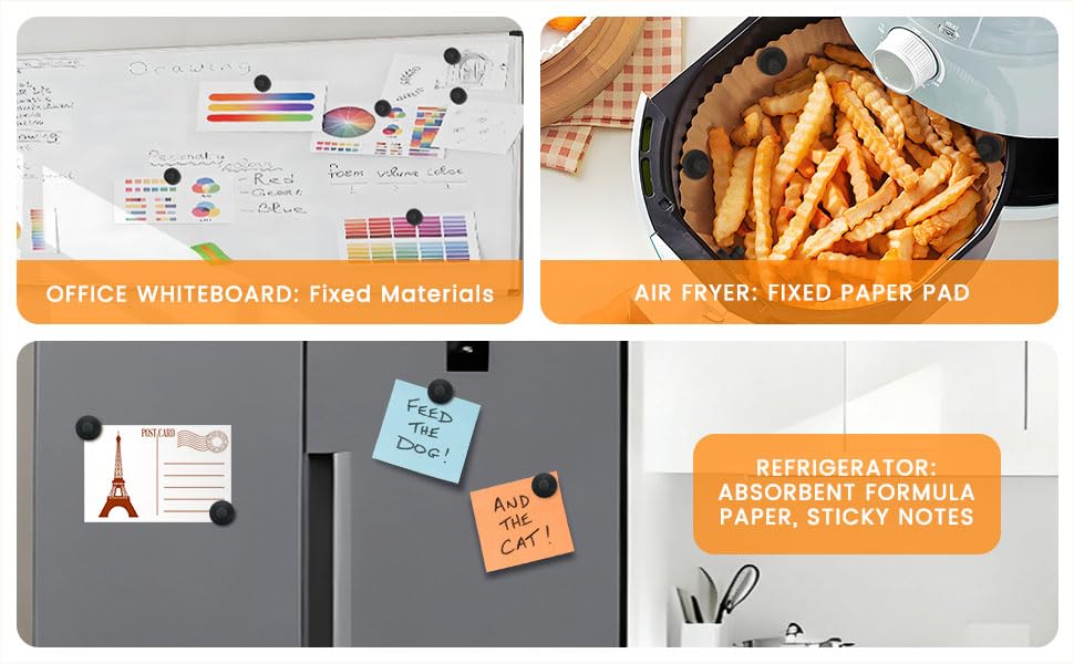Air Fryer Magnets Silicone Full Enclosed,100% BPA FREE Waterproof Rust-proof & High-Resistant for Air Fryer Paper, Secures Disposable Paper Liner Safely Prevents Burning & Food Covering -8pcs - size: 8pcs