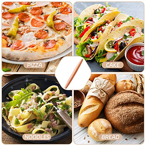 French Rolling Pin for Baking - AMPSEVEN Wooden Rolling Pin Dough Roller for Baking Pizza Pasta Dumpling Thin Pasta Piecrust 30CM 11.8inch - size: 30cm(11.81inch)