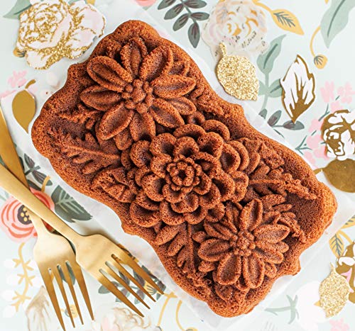 Nordic Ware Wildflower Loaf Pan, 6-Cup, Toffee - style: Loaf Pan, 6-Cup, Toffee
