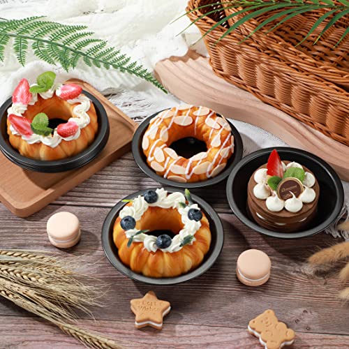 8 Pcs 4 Inch Steel Mini Pie Pans Tins, Black - color: Black, style: 4 Inch