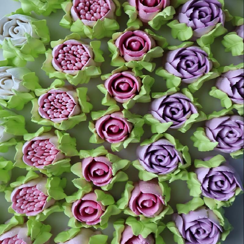 22 Pcs Stainless Steel Extra Large Russian Tulip Flower Icing Tips Set - color: SILVER SET20