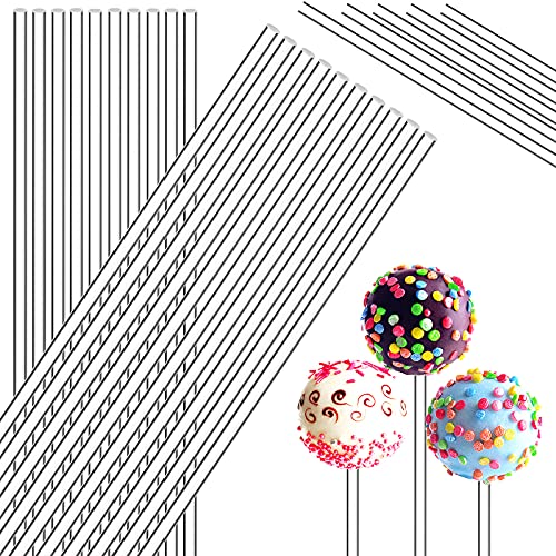 Zopeal 200 Pcs Acrylic Lollipop Stick Cake Pop Rod(6 x 0.12 Inches,Clear) - size: 6 Inch