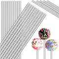 Zopeal 200 Pcs Acrylic Lollipop Stick Cake Pop Rod(6 x 0.12 Inches,Clear) - size: 6 Inch