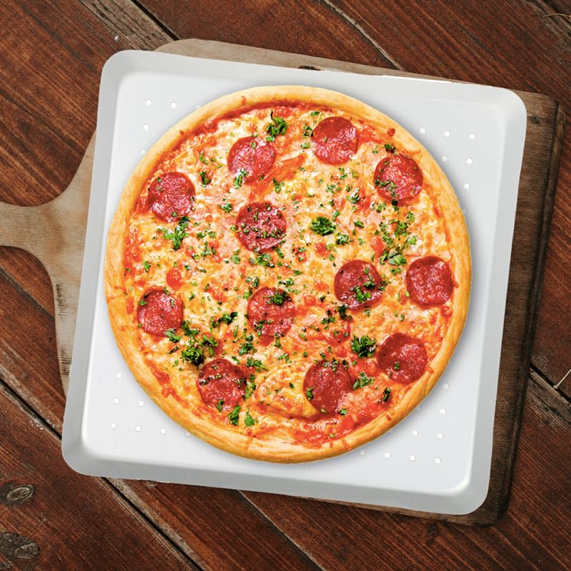 KALLORY 16 Inch Perforated Pizza Pan for Oven, Aluminum Pizza Baking Tray
