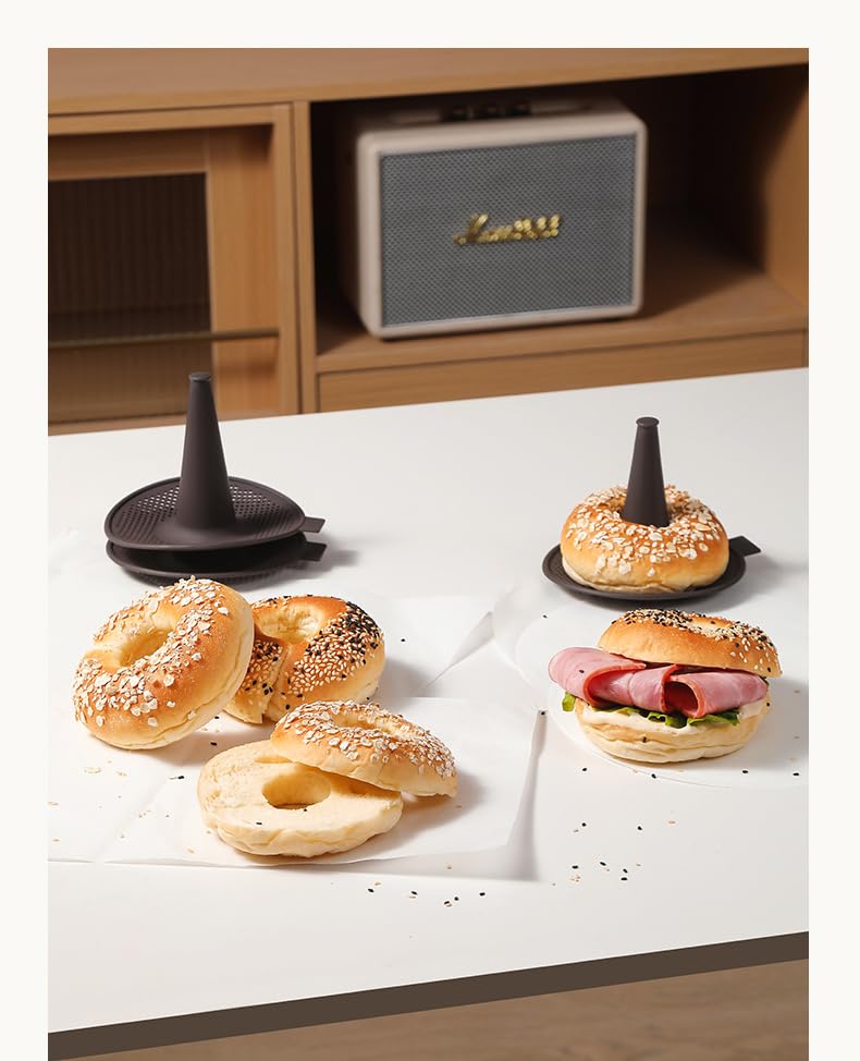 6-Cavity Silicone Donut & Bagel Pan Set, Non-Stick Doughnut Mold for Baking, Homemade Pastry Maker, Easy Clean Oven Safe