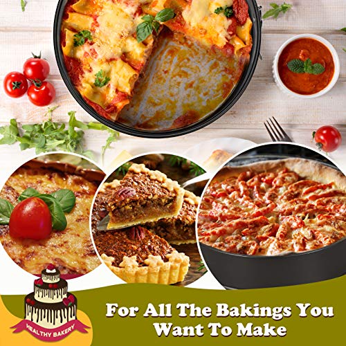 HIWARE 10 Inch Non-stick Springform Pan with Removable Bottom/Leakproof Cheesecake Pan - size: 10-Inch