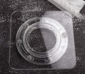 SANGLE SOPFFY 6.4-Inch Square Acrylic Cookie Turntable with Non-Slip Mat | Cake & Cupcake Decorating Rotary Stand (6.4 Inch) - size: Turntable