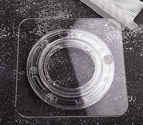 SANGLE SOPFFY 6.4-Inch Square Acrylic Cookie Turntable with Non-Slip Mat | Cake & Cupcake Decorating Rotary Stand (6.4 Inch) - size: Turntable