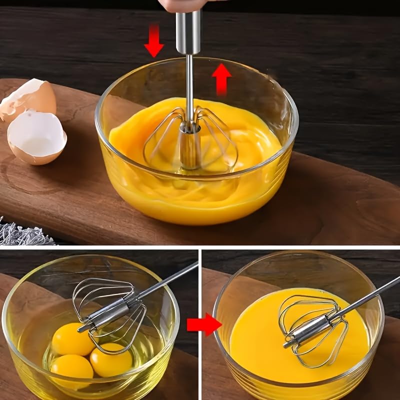 1pc Wireless Handheld Mixer - 4-Speed Metal Egg Beater | Suitable for Baking and Cooking Portable for Cream Pastry and Yolk Mixing Ergonomic Handle Durable Design