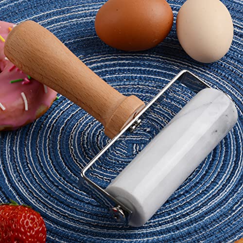 Tianman Small Marble Dough Roller Non-Stick T-Type,For Cake Baking Tortilla Fudge Pizza Cookies & Other Kitchen Baking Cooking(5.3" White). - color: Type 1 White, size: Type 1