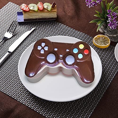 3D Game Controller Chocolate Silicone Molds, Non-Stick Large Breakable Chocolate Molds with 1 Pcs Wooden Mallet for DIY Party Decoration Smash Game Controllers, Cake Baking, Birthday, Candy Molds