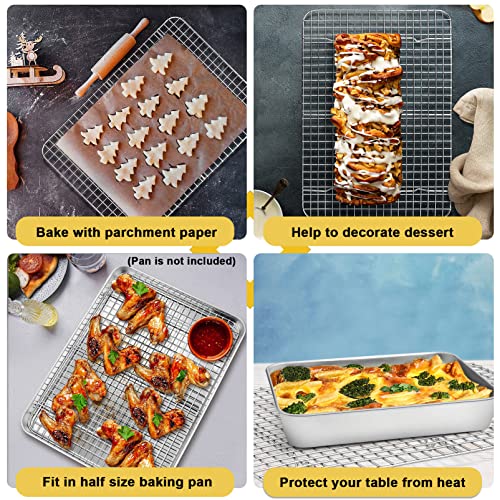 P&P CHEF 16.6 Inch Stainless Steel Cooling Baking Rack Set of 2 - size: 16.6 Inch