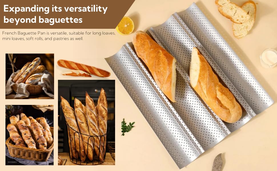 3-Slot French Bread Baking Pan