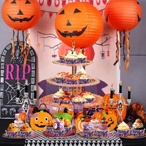 Halloween Mini cake pans with lids, 5oz Round, 30Pack ZOXILEN - color: Purple 30pcs