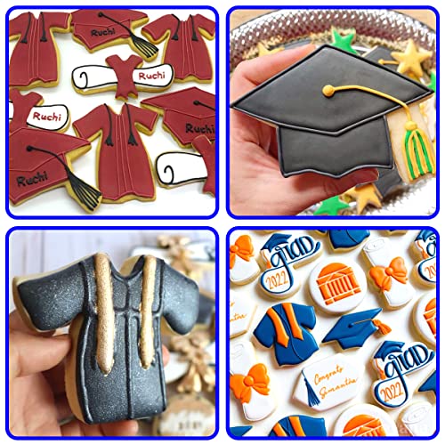 Graduation Cookie Cutters 6Pcs for Celebration Kitchen Baking - style: Graduation
