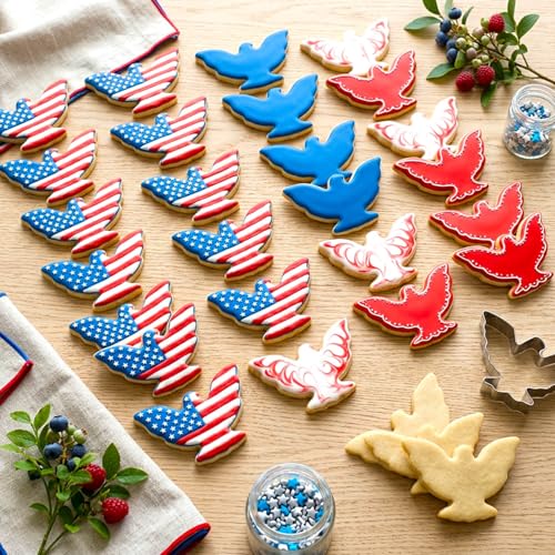 4th of July Cookie Cutters 8Pcs Large Size for Celebration - style: 4th of July
