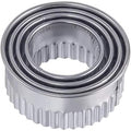 Stainless Steel Cookie Cutters Set of 4, Fluted Edge Round Pastry Cutters(Size: 1.8",2",2.6",3")